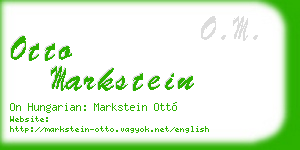 otto markstein business card